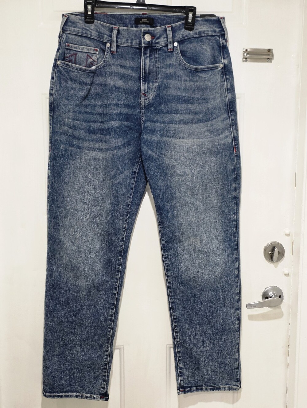 True Religion Men's Washed Blue Slim Straight Jeans